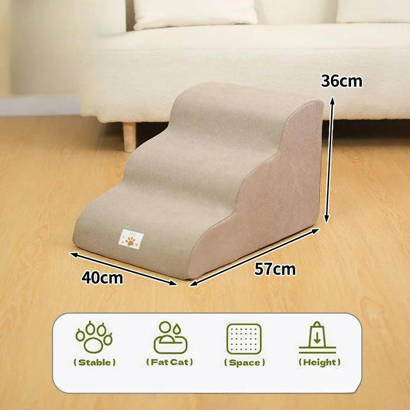 Transform Your Pet's Mobility with Our 2-in-1 Memory Foam Pet Stairs & Ramp - Perfect for Small Dogs and Cats!